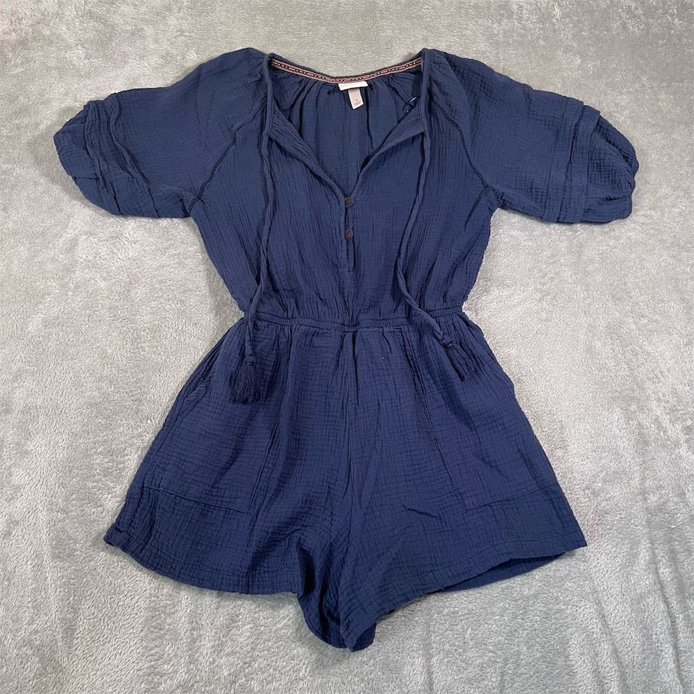 Knox‎ Rose Women's Blue Cloth Romper Size Small Casual Summer One-Piece